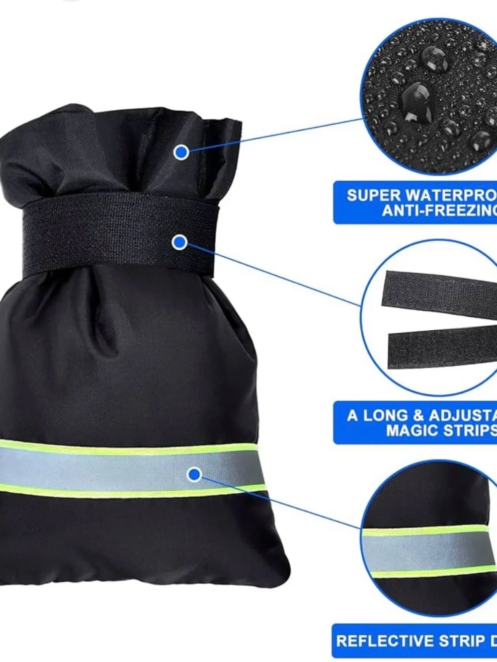 1 Black and Neon Green Faucet Cover - Protective Outdoor Insulation